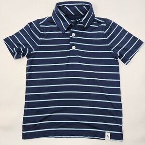 Tommy Bahama Kids Polo in Navy and Light Blue Stripes